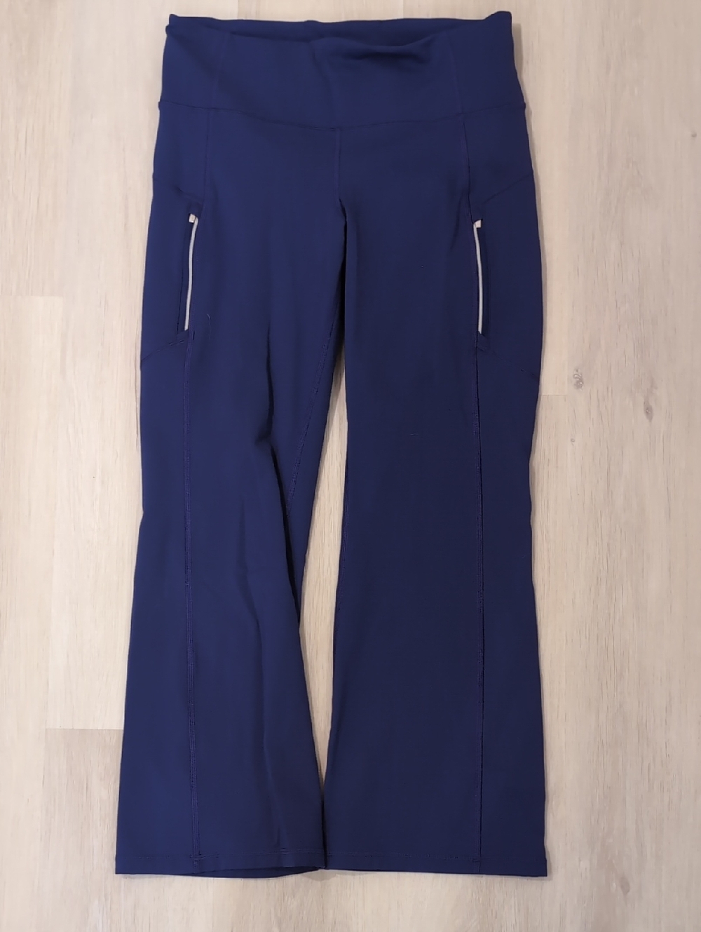 Athleta Petite Purple Boot-Cut Active Pants with Zipper Pockets